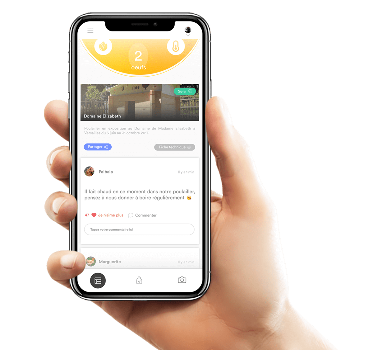 Application mobile eggs iting